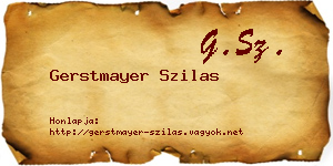 Gerstmayer Szilas névjegykártya